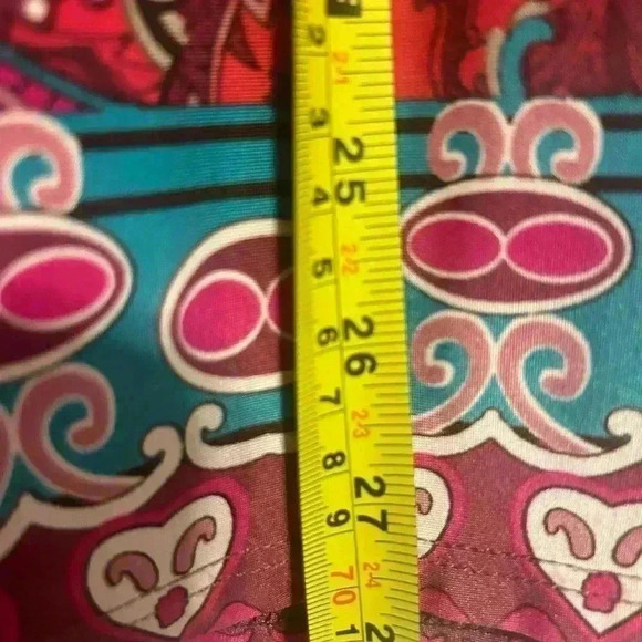 Plus size 16/18 Boutique style Paisley dress red/pink/ turquoise - Picture 5 of 5